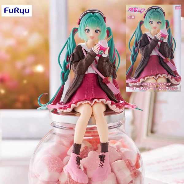 FuRyu Vocaloid Hatsune Miku Autumn Date Pink Color Version Noodle Stopper Figure